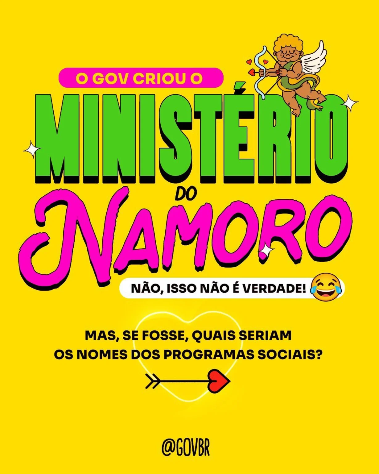 Governo resgata “Ministério do Namoro” e lança programas fictícios nas redes